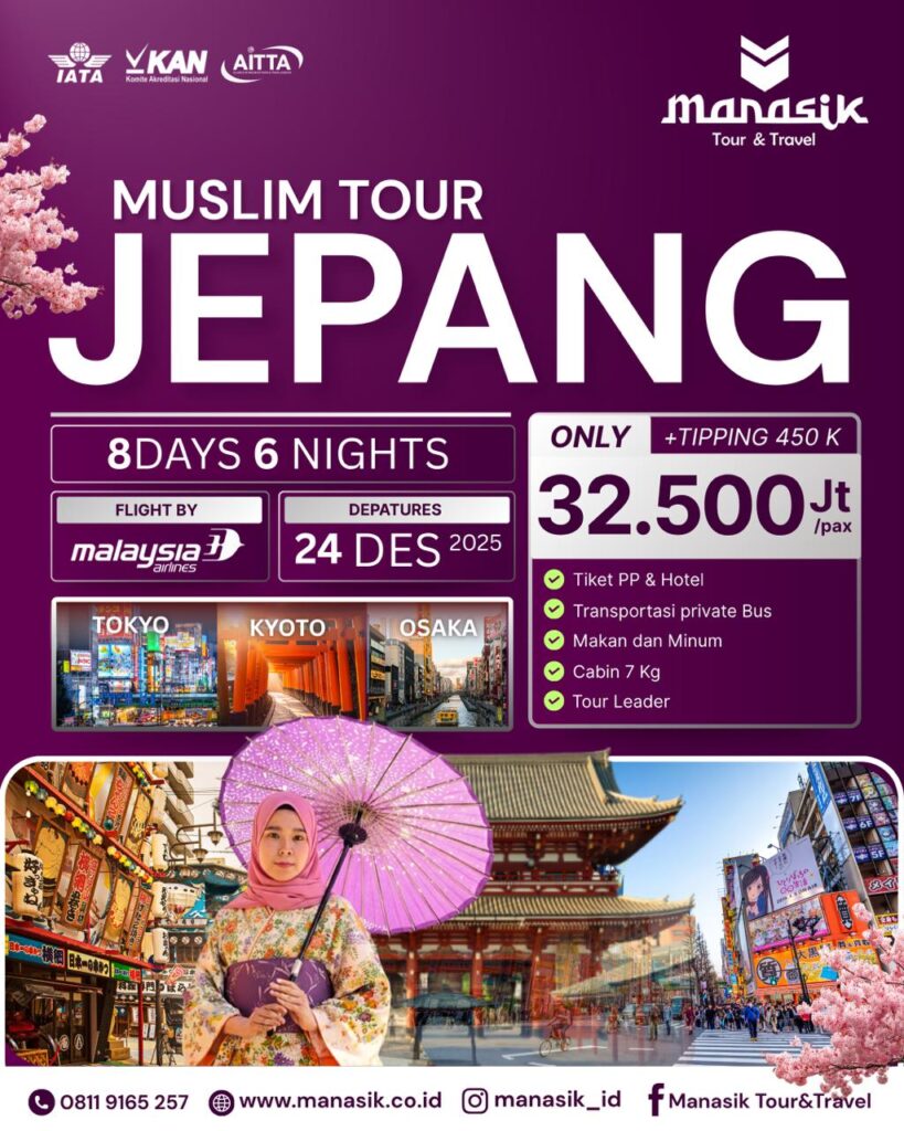 Informasi Paket Tour Jepang 8D6N (Muslim Friendly)