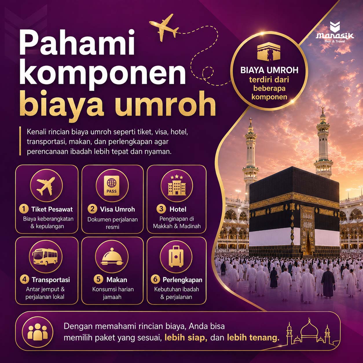Pahami komponen biaya umroh
