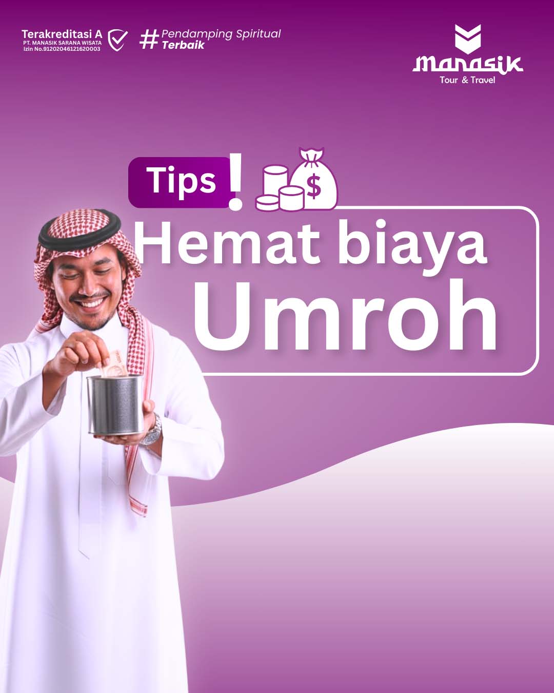 Temukan tips menghemat biaya umroh untuk perjalanan Anda yang lebih efisien dan ekonomis. Bersama Manasik Tour & Travel.