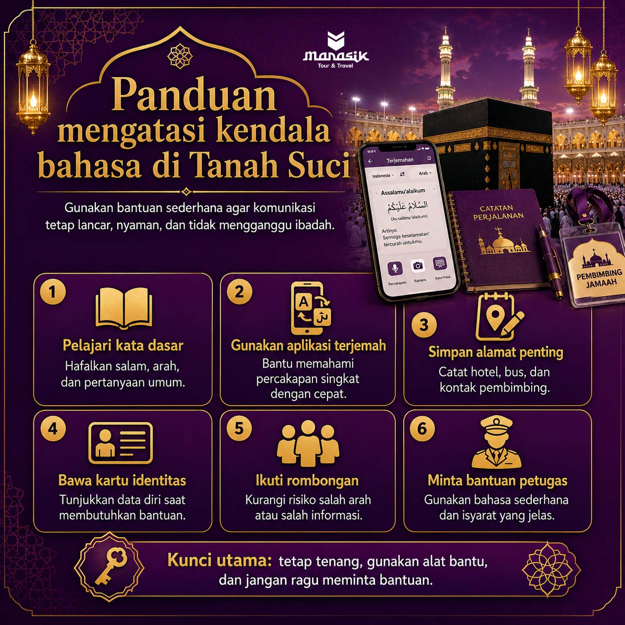 Panduan mengatasi kendala bahasa di Tanah Suci