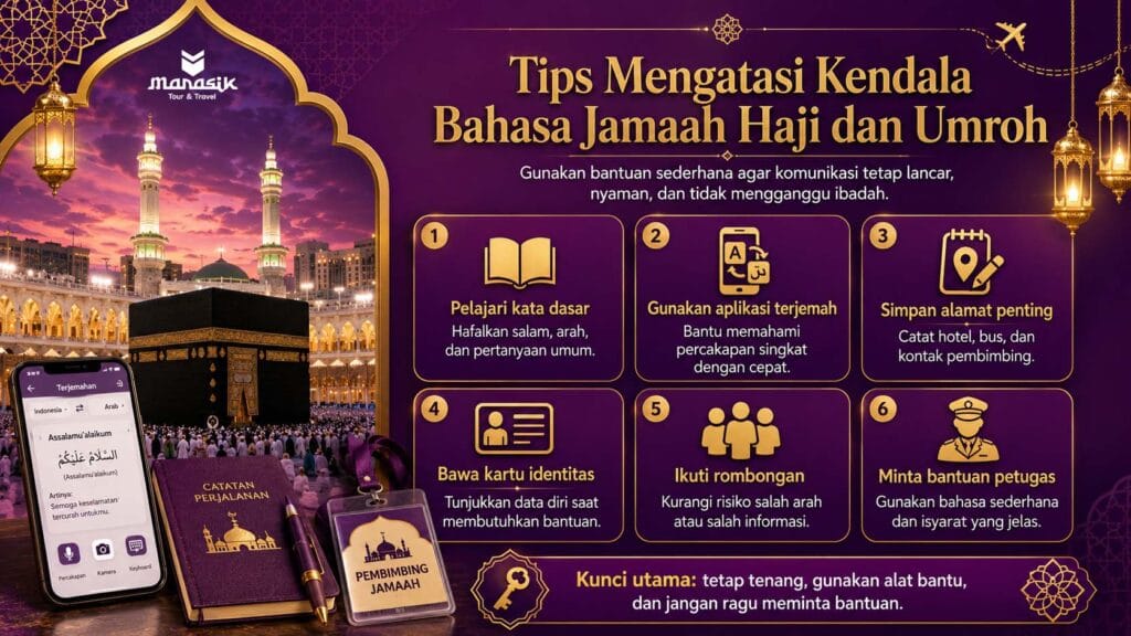Tips Mengatasi Kendala Bahasa Jamaah Haji dan Umroh