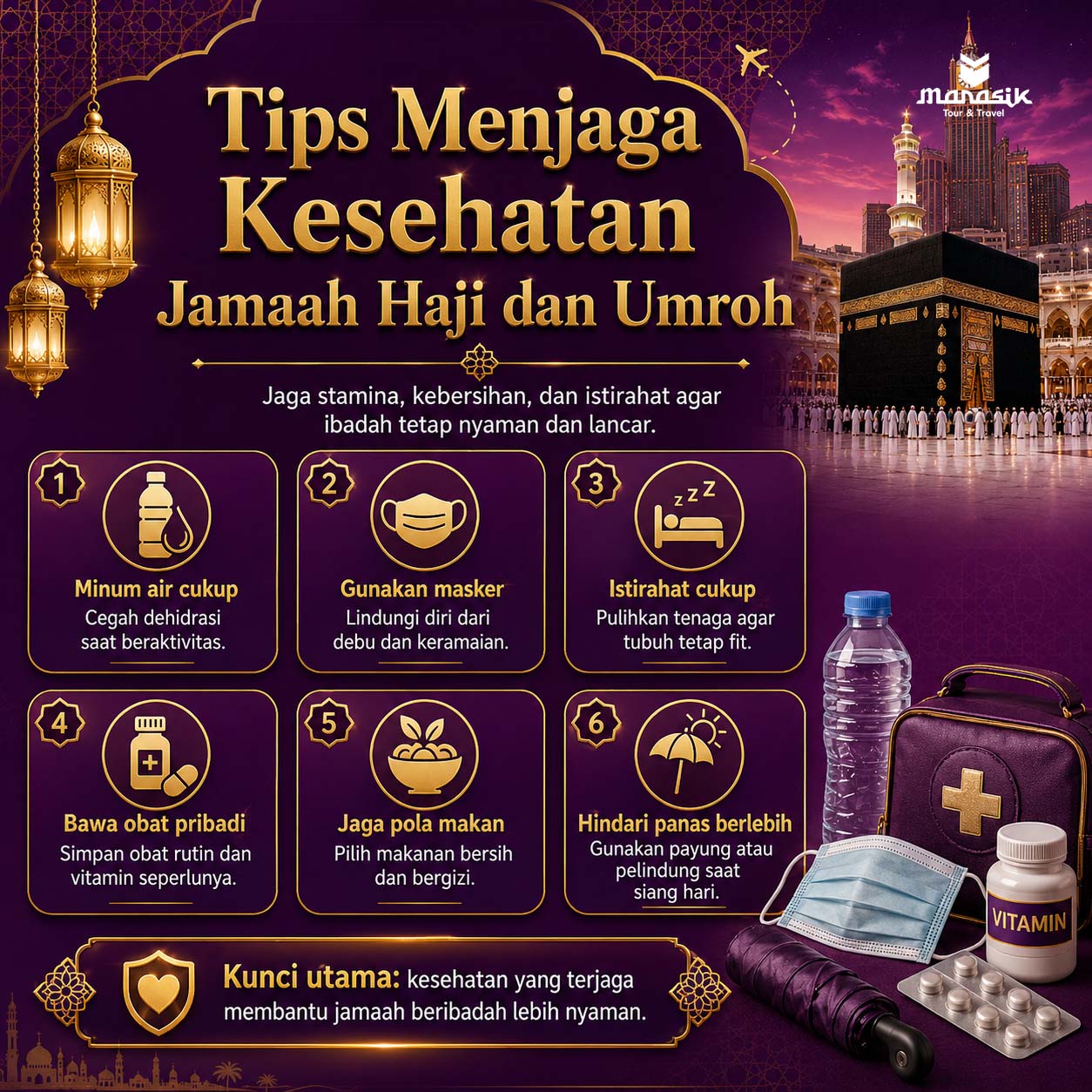Tips Menjaga Kesehatan Jamaah Haji dan Umroh