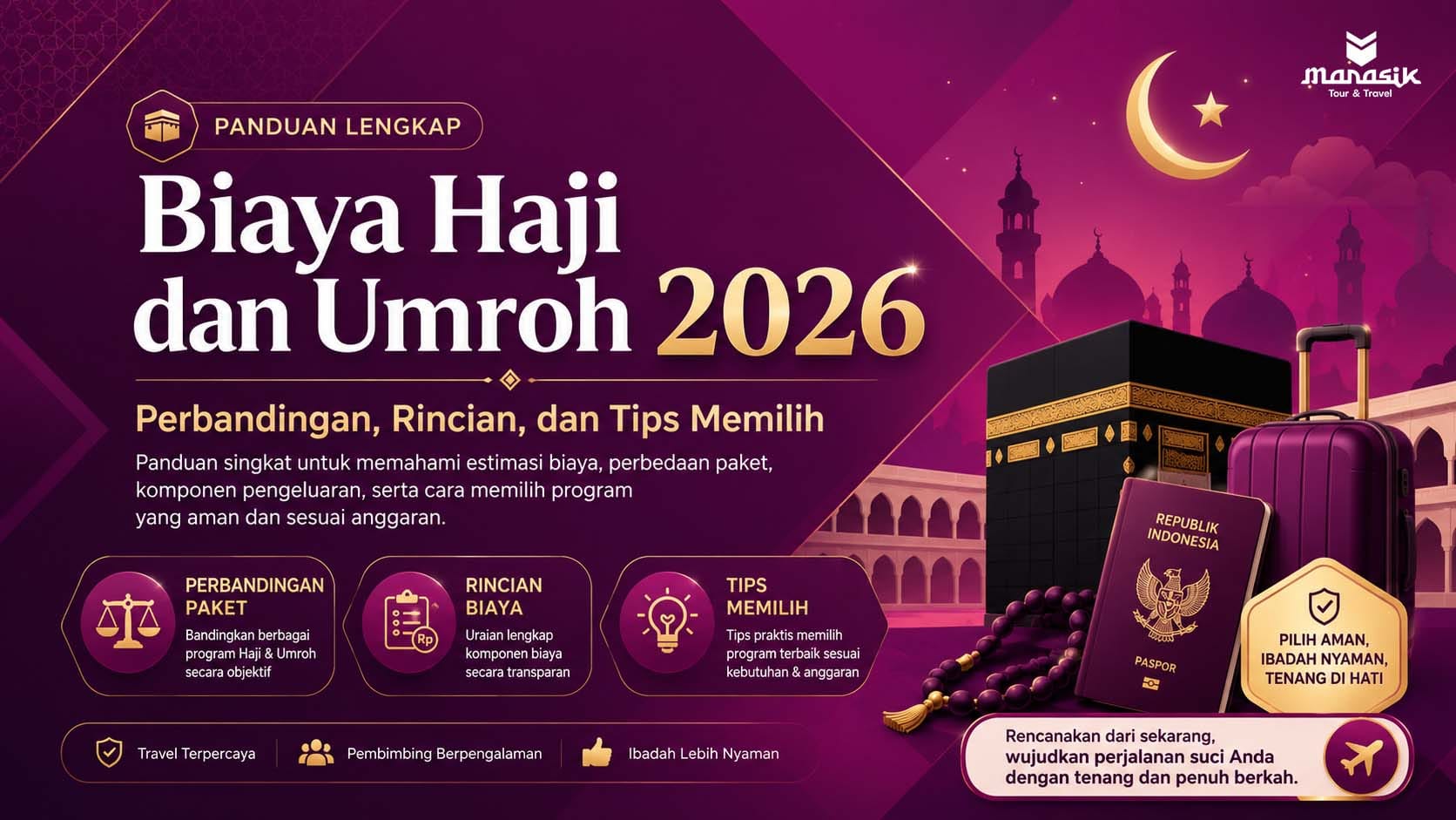 Biaya Haji dan Umroh 2026 Perbandingan, Rincian, dan Tips Memilih