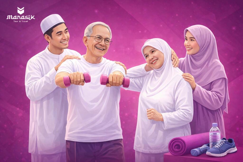 Panduan persiapan fisik umroh bagi jamaah usia lanjut agar tubuh lebih siap, tidak mudah lelah, dan ibadah umroh berjalan aman serta nyaman.