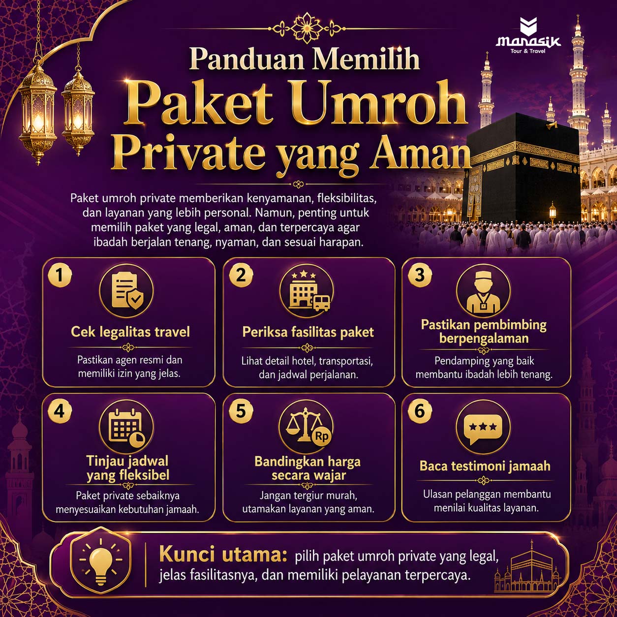 Panduan memilih paket umroh private yang aman