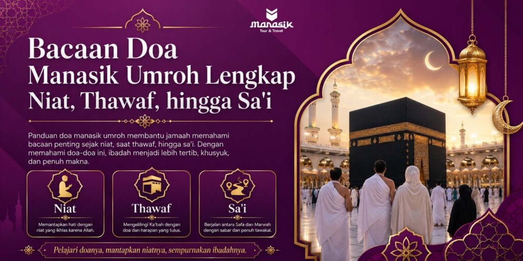 Bacaan Doa Manasik Umroh Lengkap Niat, Thawaf, hingga Sa'i