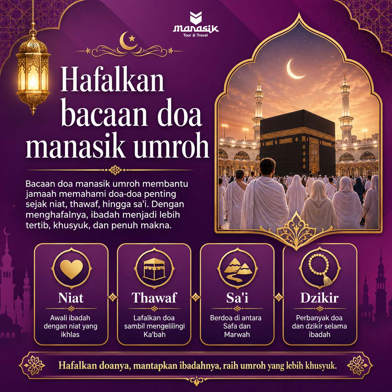 Hafalkan bacaan doa manasik umroh