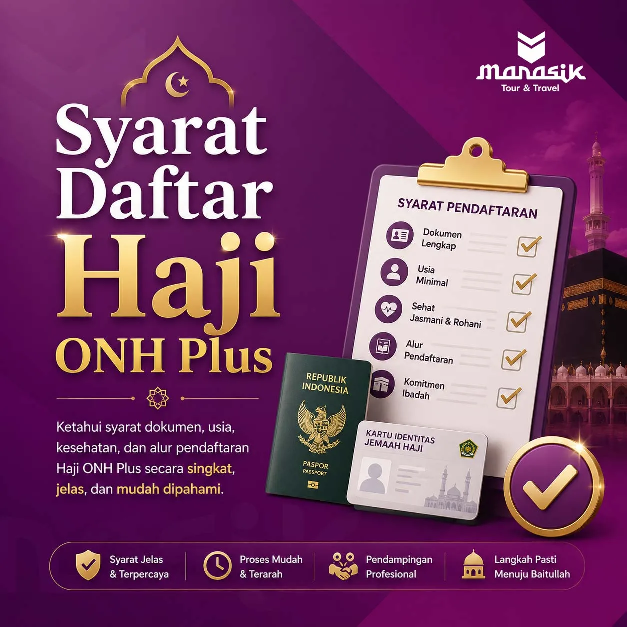 Ketahui syarat daftar Haji ONH Plus