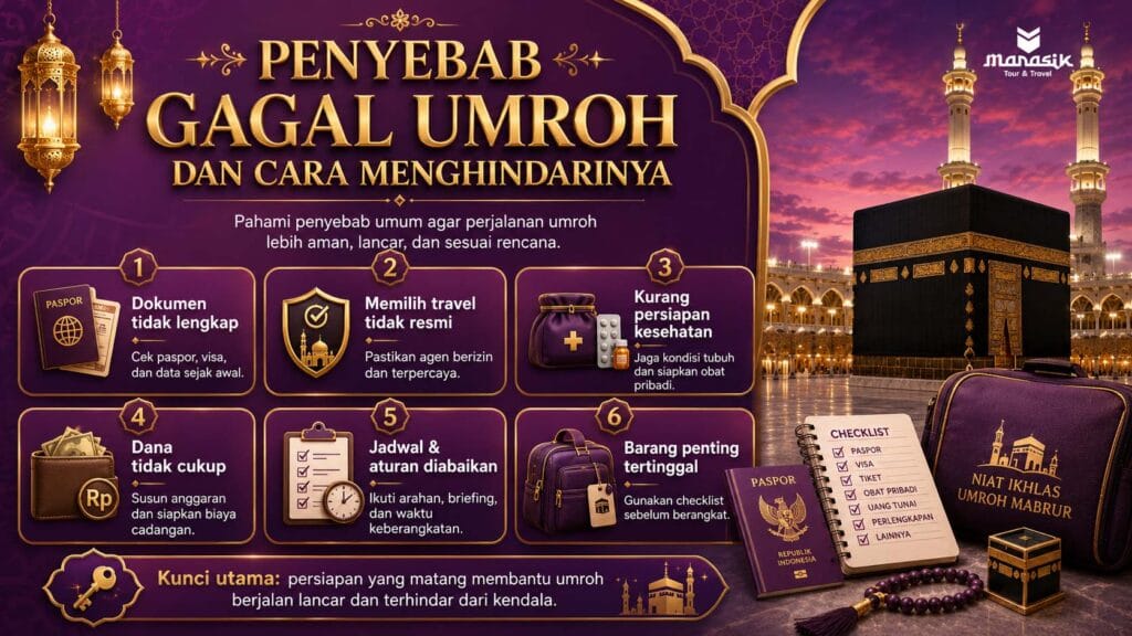 Penyebab Gagal Umroh dan Cara Menghindarinya