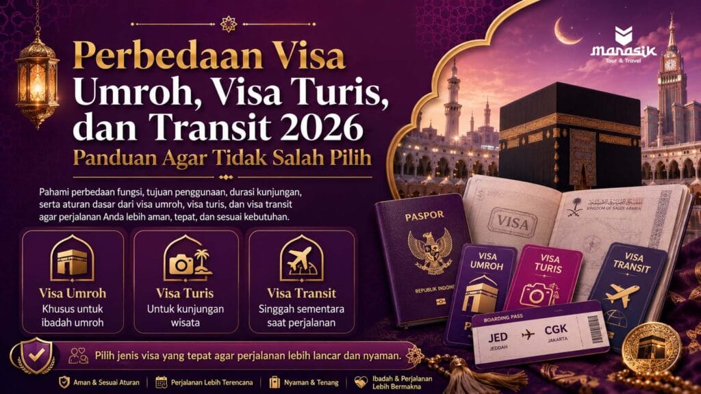 Perbedaan Visa Umroh, Visa Turis, dan Transit 2026 Panduan Agar Tidak Salah Pilih