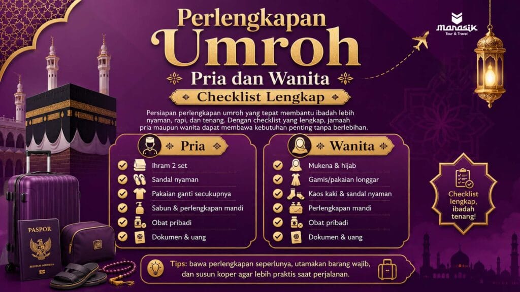 Perlengkapan Umroh Pria dan Wanita Checklist Lengkap