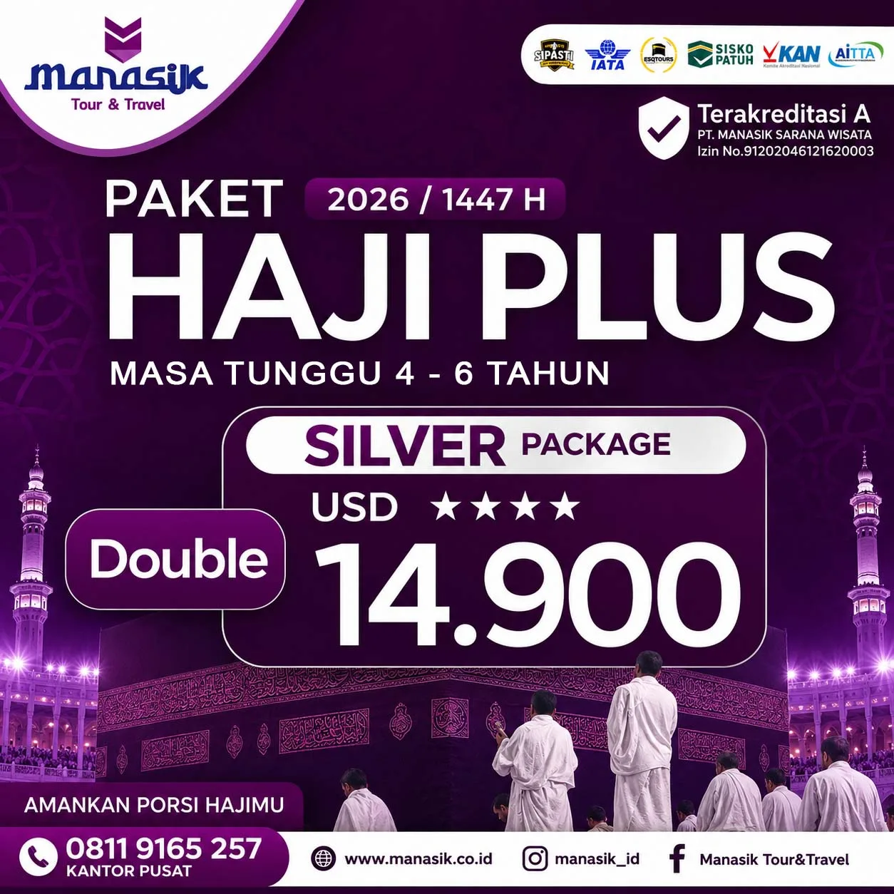 Paket Haji Plus Silver Double 2026 Manasik Tour Travel