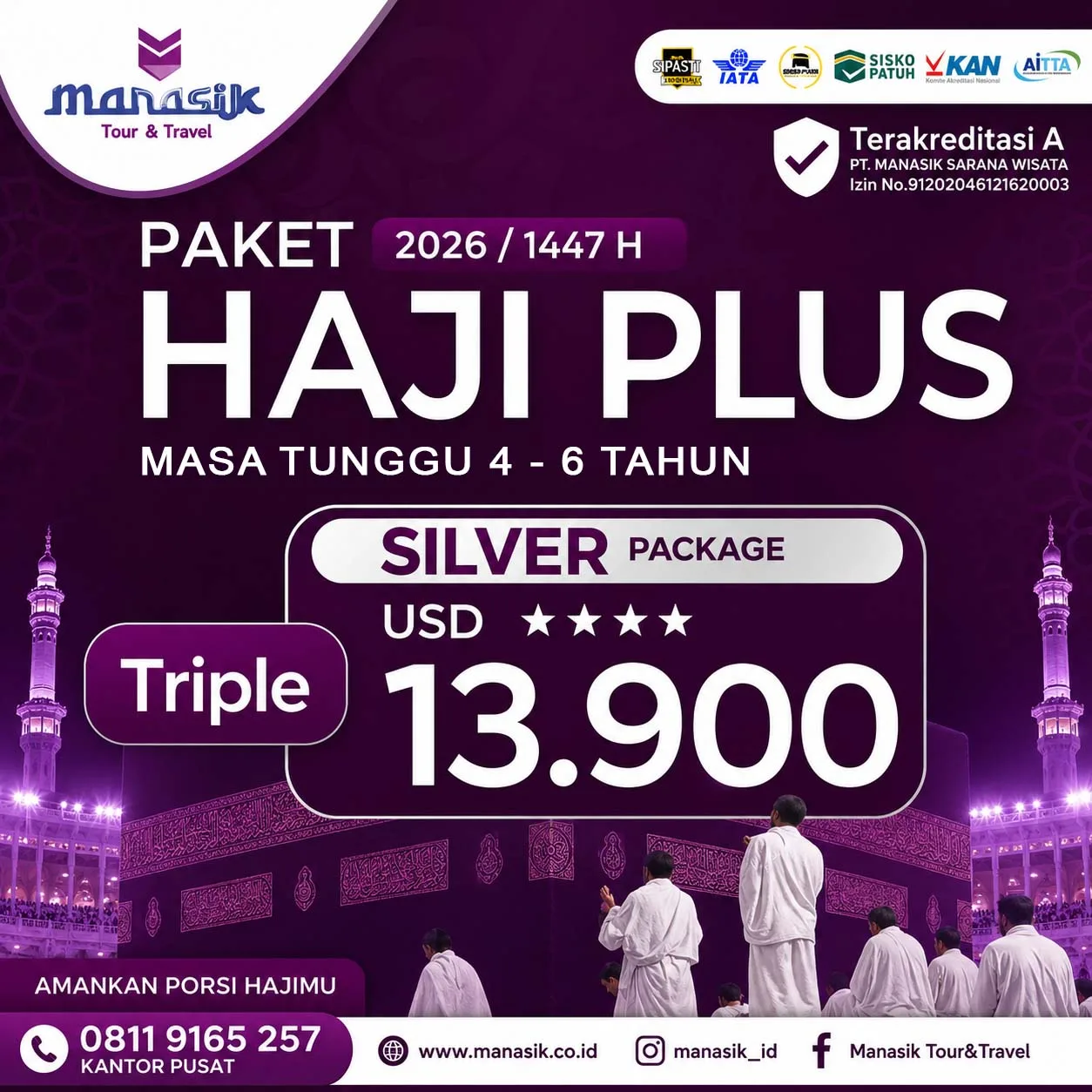 Paket Haji Plus Silver Triple 2026 Manasik Tour Travel