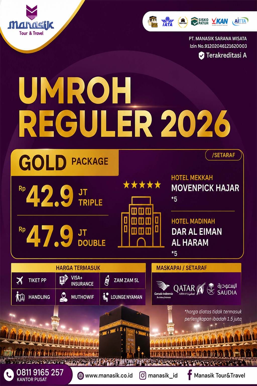 manasik paket umroh reguler gold