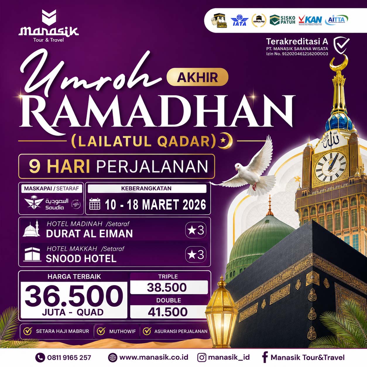 Umrah Akhir Ramadhan Lailatul Qadar