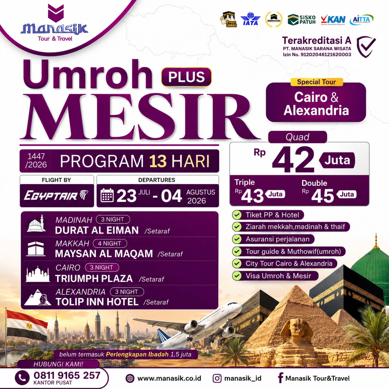 Umrah Plus Mesir 13 Hari