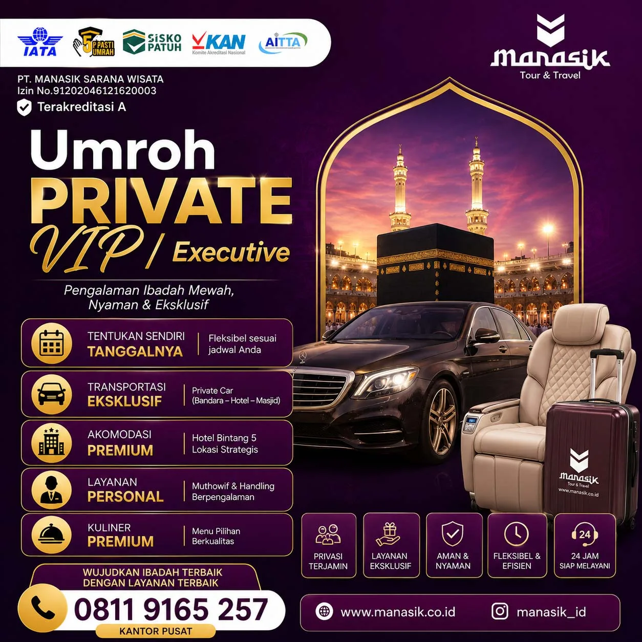 Umroh Private VIP Executive Manasik Tour Travel