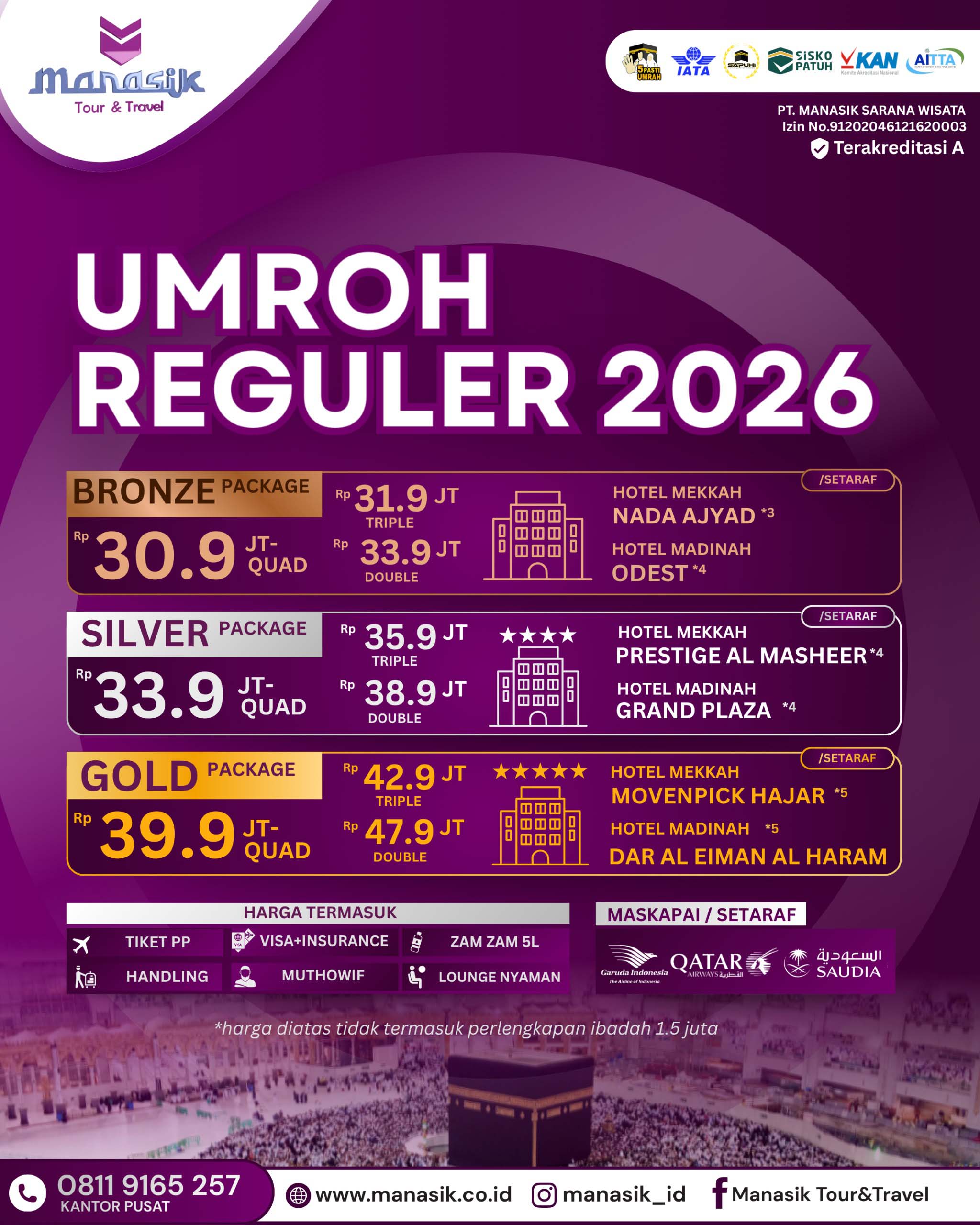 Paket Umroh Reguler 2026