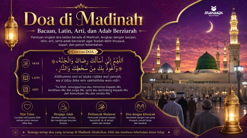 Doa di Madinah Bacaan, Latin, Arti, dan Adab Berziarah