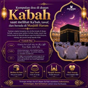 Kumpulan doa di depan Kabah saat melihat Ka’bah, tawaf, dan berada di Masjidil Haram