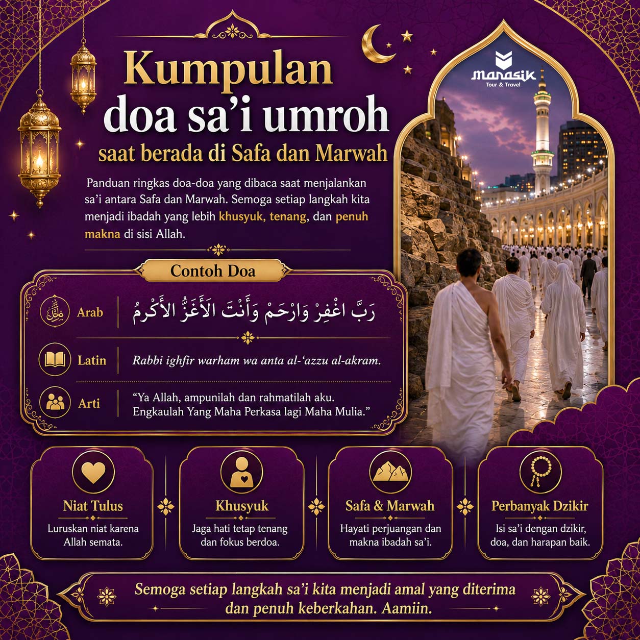 Kumpulan doa sa’i umroh saat berada di Safa dan Marwah