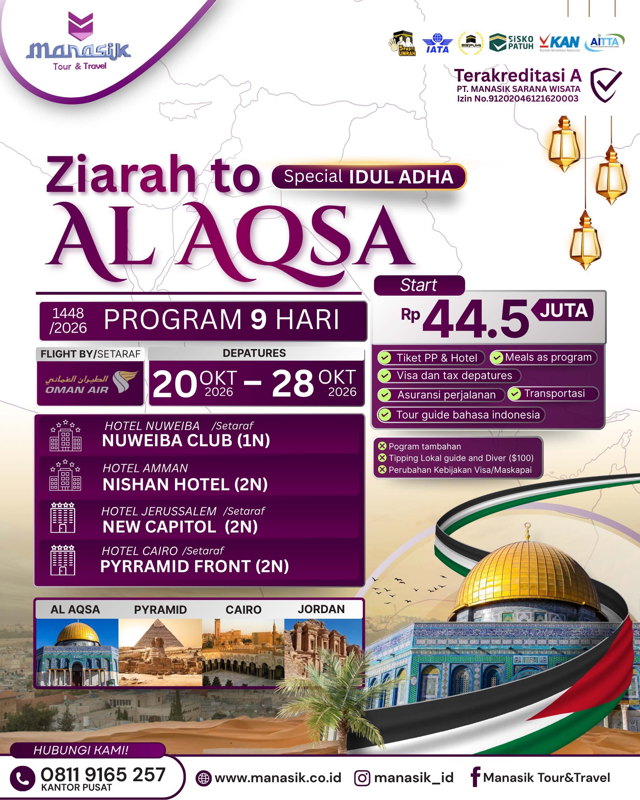 Paket Tour Al Aqsa 2026 Ziarah Religi Manasik Tour Travel