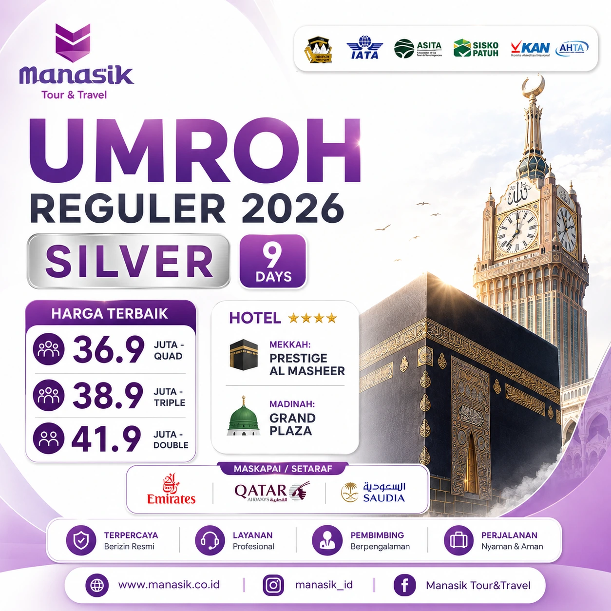 Paket Umroh Reguler Silver 9 Hari Manasik